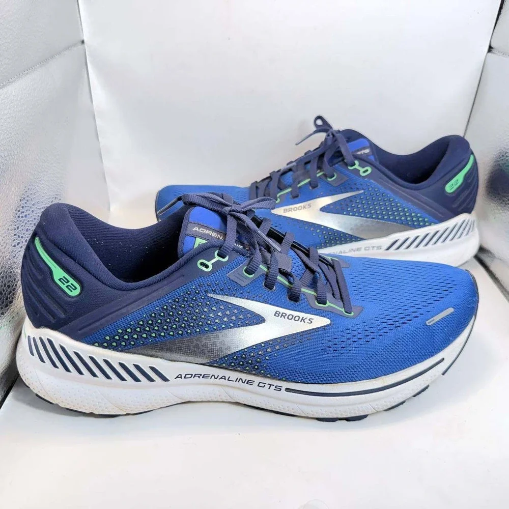 Brooks Adrenaline GTS 22 Mens Running Shoes Blue Navy 11.5 D 1103661D469